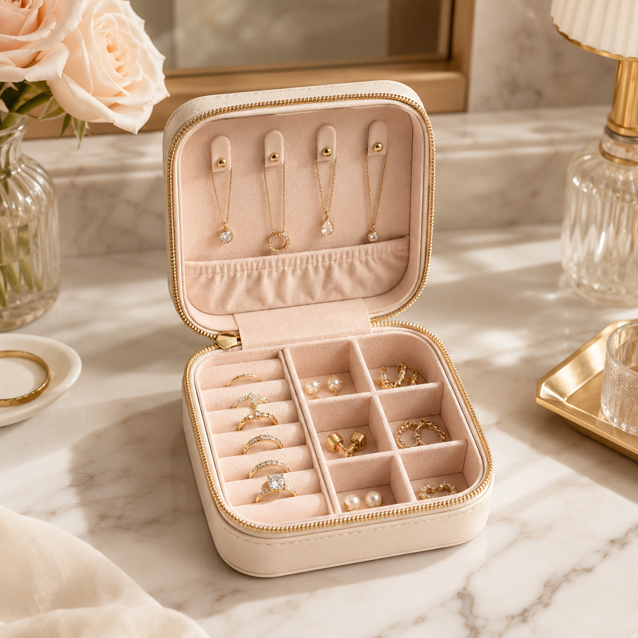 Travel Jewelry Organizer Case