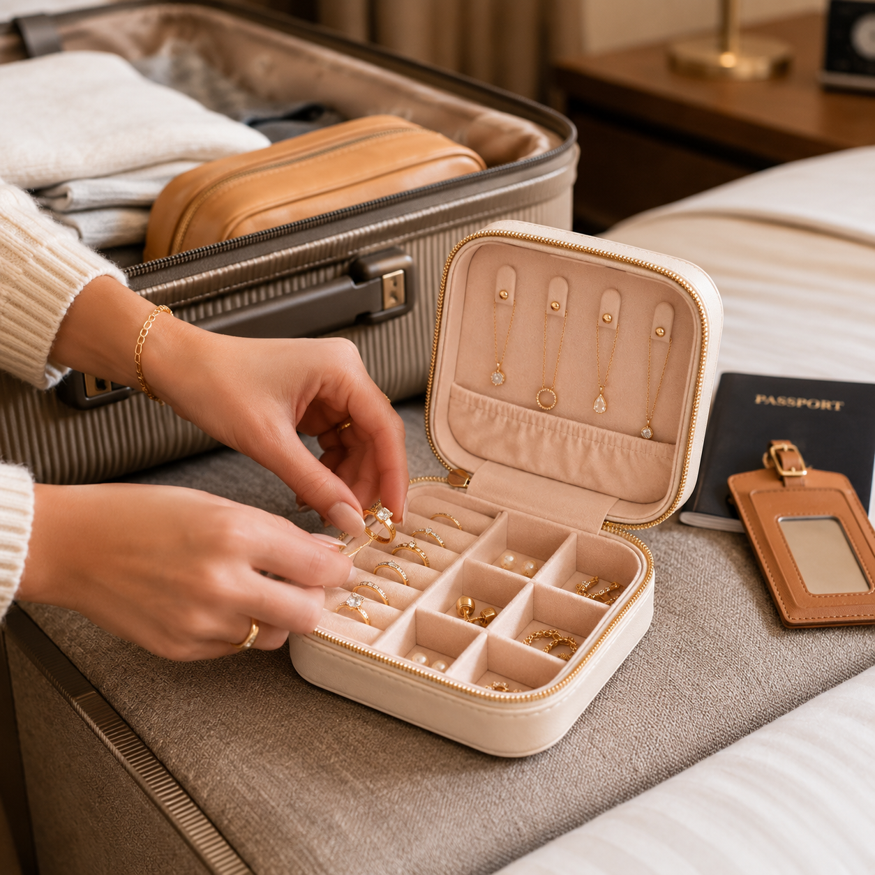 Travel Jewelry Organizer Case