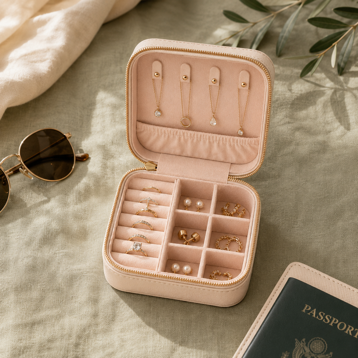Travel Jewelry Organizer Case