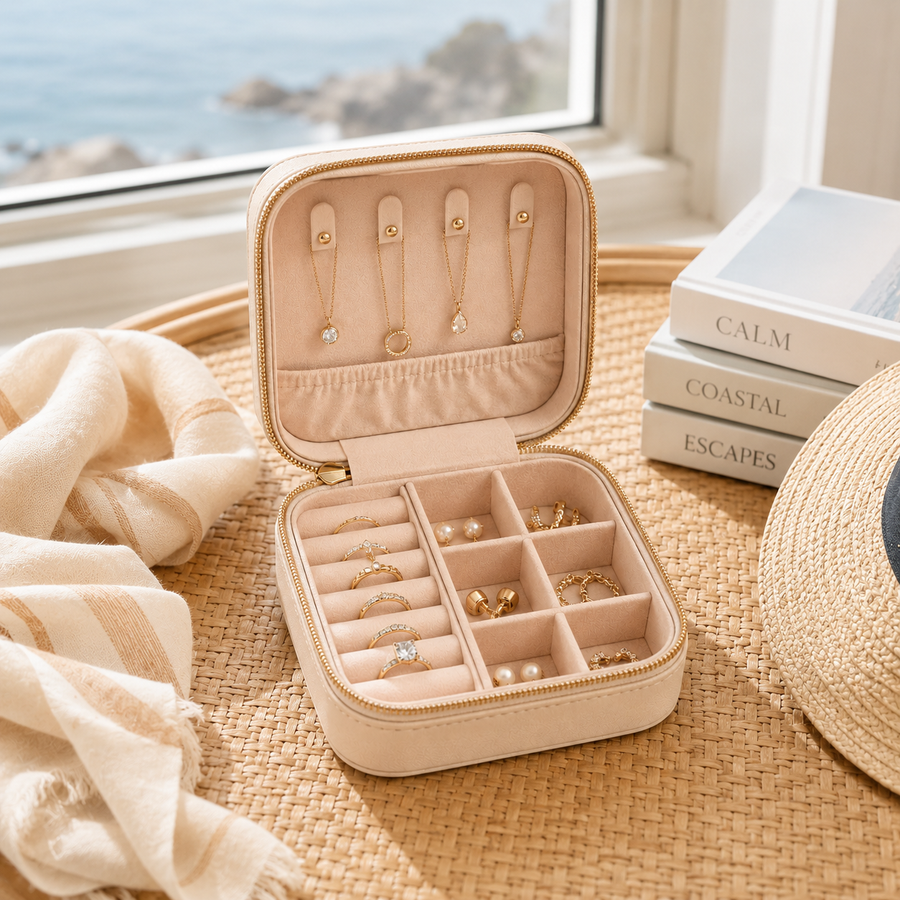 Travel Jewelry Organizer Case