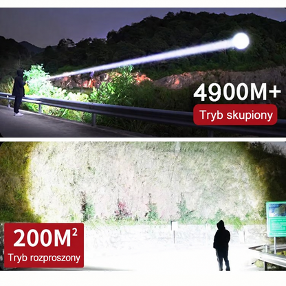 🔦🔥Nowości na rok 2026: 50% taniej – oferta ograniczona czasowo!🔥🔦Bardzo mocna latarka z funkcją zoomu