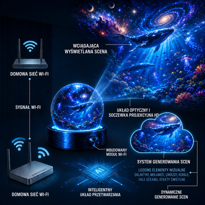 Inteligentny projektor BVJ® 2026 PRO MAX 5D – światy w zasięgu ręki 🌎 Stwórz ponad 100 immersyjnych światów dzięki sterowaniu przez Bluetooth i efektom dźwiękowym