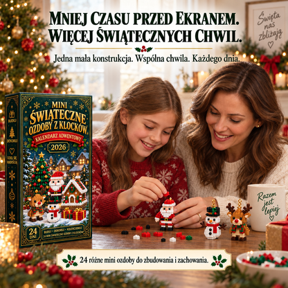 🎄🧱 Zbuduj i zawieś świąteczny kalendarz odliczający dni – 24 miniaturowe ozdoby z klocków